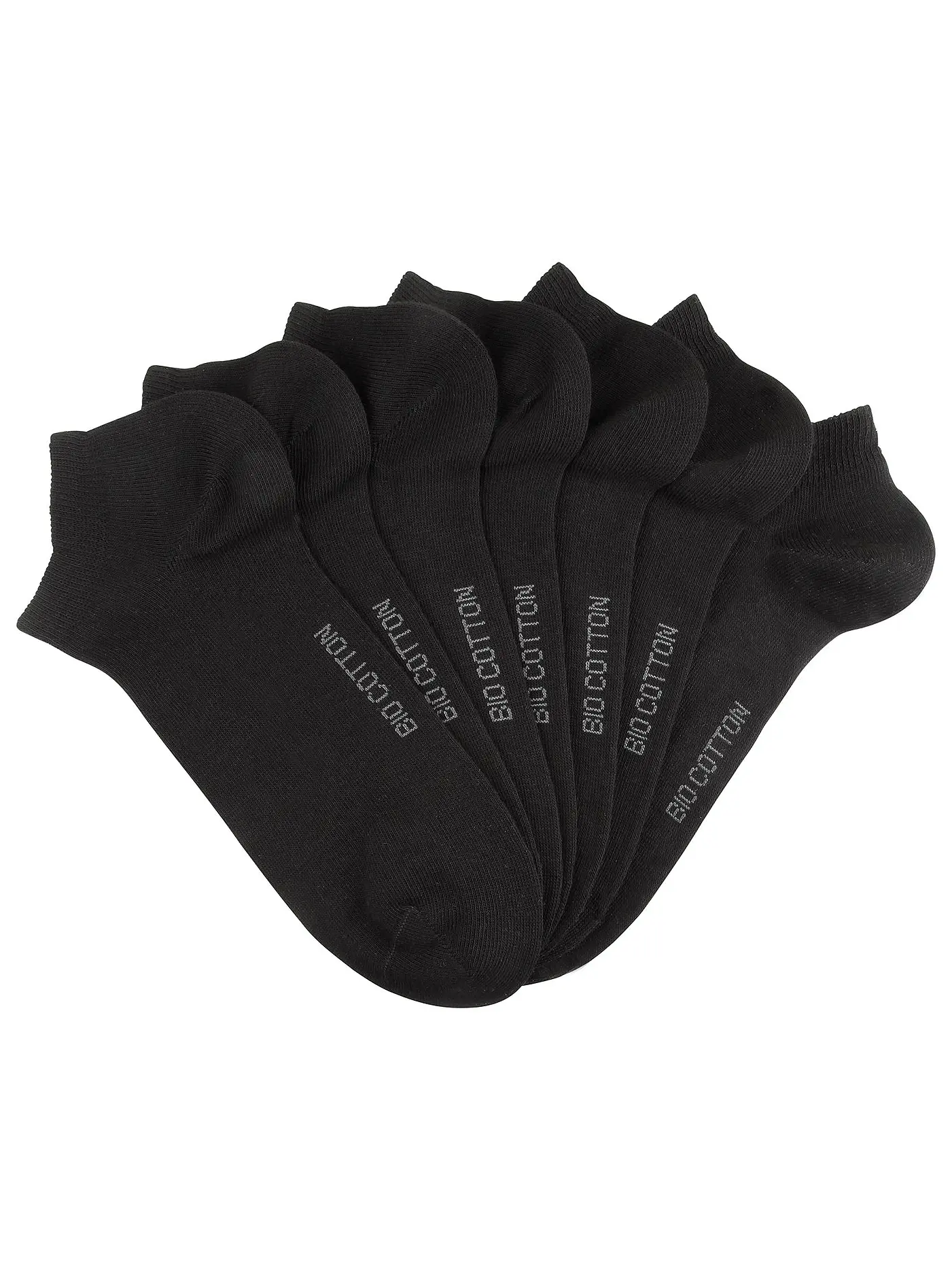 MAX CALVIN | Sneakersocken 7-er Pkg. schwarz | 